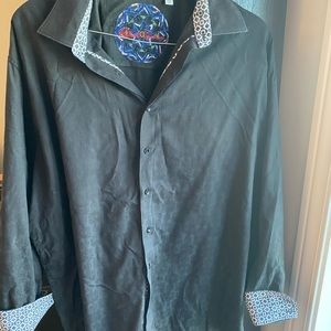 3XB Robert Graham Black Sports Shirt - Big & Tall